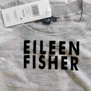 NEW Eileen Fisher Crew Neck Box Top